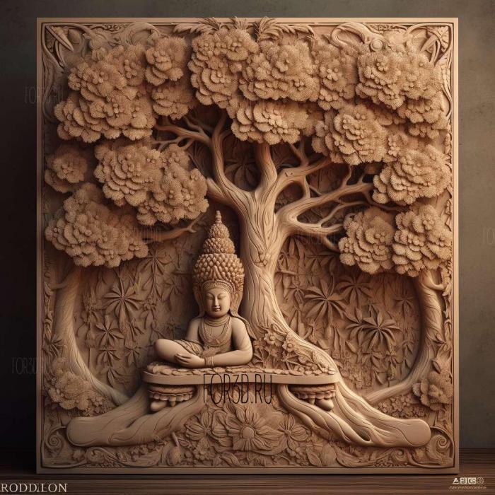 stl Bodhi Tree 1 stl model for CNC